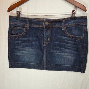 SO Wear It Declare It Vintage Blue Mini Skirt Casual sz 13